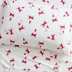 Organic Smiling Santa Sheet Set Flannel (1)